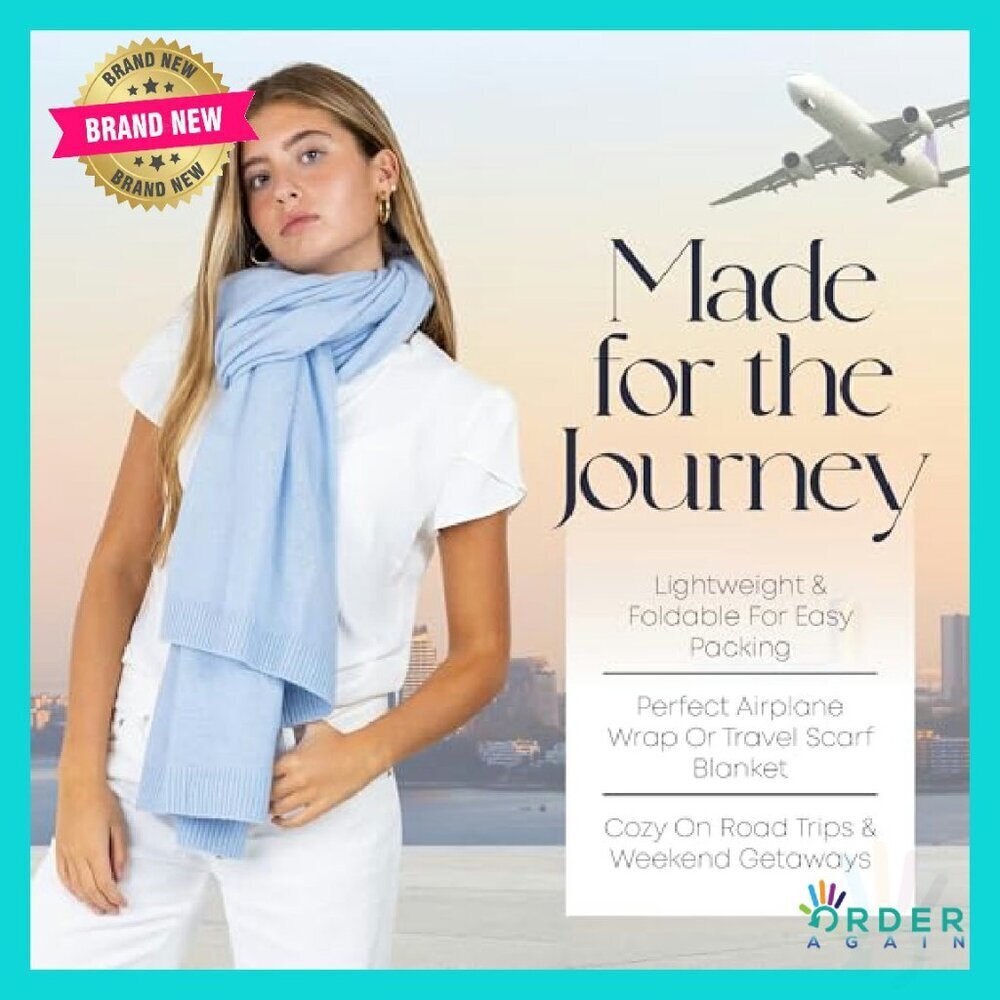 Luxury Cashmere Wool Blend Knitted Wrap Shawl Elegant Chic All-Season - Picture 6 of 8